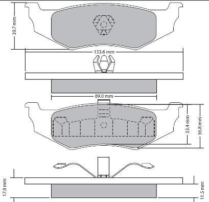 FREMAX FBP-1728 - Brake Pad Set, disc brake autospares.lv