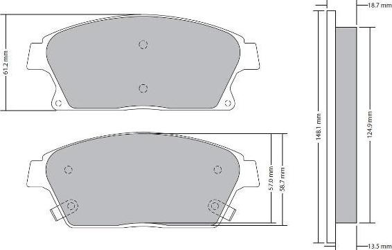 FREMAX FBP-1723 - Brake Pad Set, disc brake autospares.lv