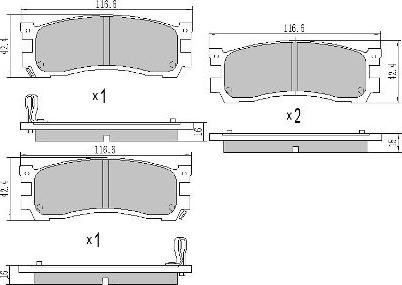 FREMAX FBP-1774 - Brake Pad Set, disc brake autospares.lv