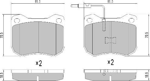 FREMAX FBP-2653 - Brake Pad Set, disc brake autospares.lv