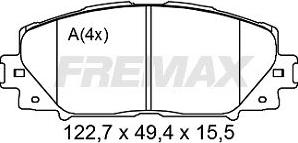 FREMAX FBP-2619 - Brake Pad Set, disc brake autospares.lv