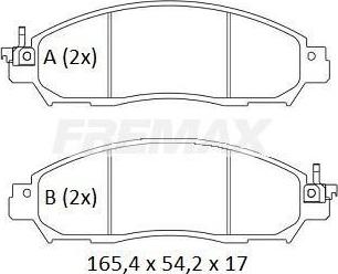 FREMAX FBP-2610 - Brake Pad Set, disc brake autospares.lv