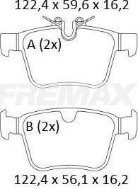 FREMAX FBP-2617 - Brake Pad Set, disc brake autospares.lv