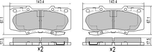 FREMAX FBP-2069 - Brake Pad Set, disc brake autospares.lv