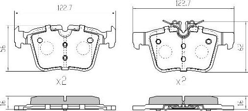 FREMAX FBP-2001 - Brake Pad Set, disc brake autospares.lv