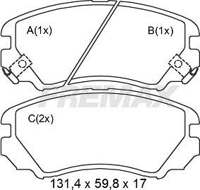 FREMAX FBP-2195 - Brake Pad Set, disc brake autospares.lv