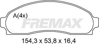 FREMAX FBP-2185 - Brake Pad Set, disc brake autospares.lv