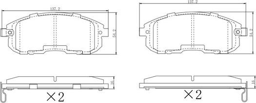 FREMAX FBP-2132 - Brake Pad Set, disc brake autospares.lv