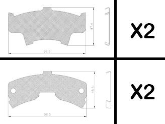 Frenkit 940060 - Anti-Squeal Foil, brake pad (back plate) autospares.lv