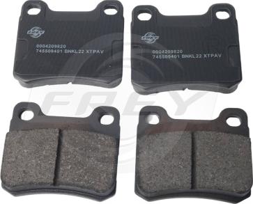 FREY 745509401 - Brake Pad Set, disc brake autospares.lv