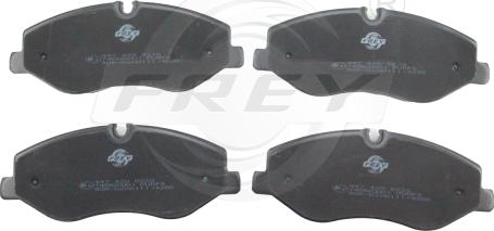 FREY 745520001 - Brake Pad Set, disc brake autospares.lv