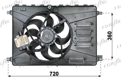 Frigair 0505.2028 - Fan, radiator autospares.lv