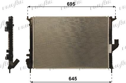 Frigair 0109.3105 - Radiator, engine cooling autospares.lv