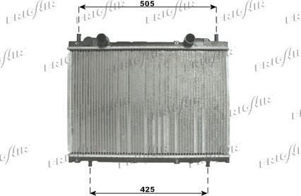 Frigair 0104.3085 - Radiator, engine cooling autospares.lv