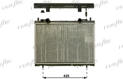 Frigair 0104.3087 - Radiator, engine cooling autospares.lv