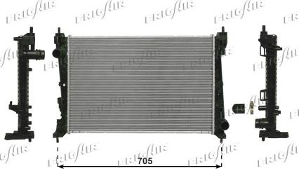 Frigair 0104.3129 - Radiator, engine cooling autospares.lv