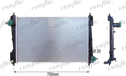 Frigair 0104.3128 - Radiator, engine cooling autospares.lv