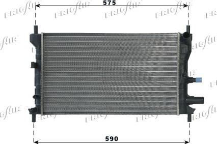 Frigair 0105.3060 - Radiator, engine cooling autospares.lv