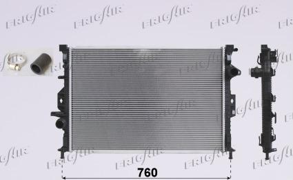 Frigair 0105.3107 - Radiator, engine cooling autospares.lv