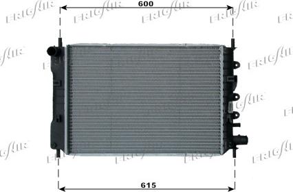 Frigair 0105.2040 - Radiator, engine cooling autospares.lv