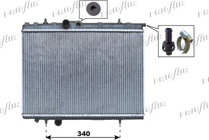 Frigair 0108.3072 - Radiator, engine cooling autospares.lv