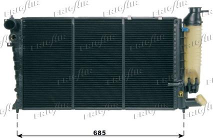 Frigair 0108.3363 - Radiator, engine cooling autospares.lv