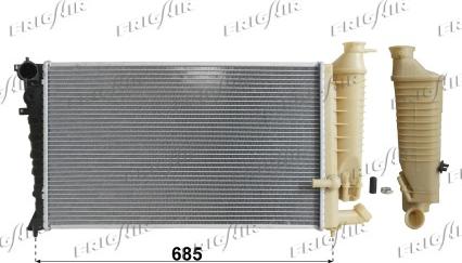 Frigair 0108.2055 - Radiator, engine cooling autospares.lv