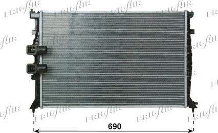 Frigair 0103.3091 - Radiator, engine cooling autospares.lv