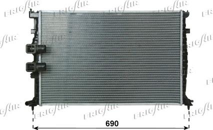 Frigair 0103.3093 - Radiator, engine cooling autospares.lv