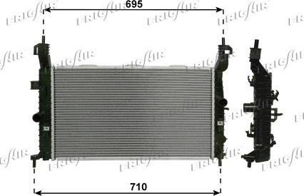 Frigair 0107.3095 - Radiator, engine cooling autospares.lv