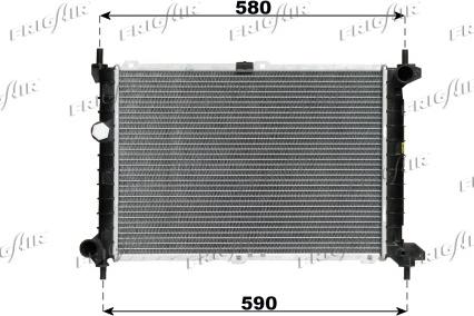 Frigair 0107.2046 - Radiator, engine cooling autospares.lv