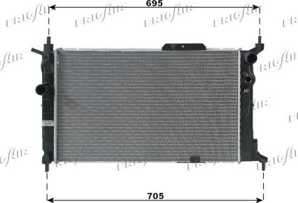 Frigair 0107.2037 - Radiator, engine cooling autospares.lv