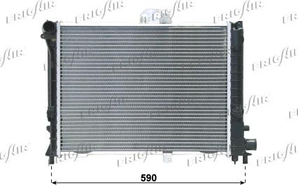 Frigair 0122.2070 - Radiator, engine cooling autospares.lv