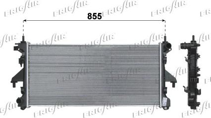 Frigair 0204.2039 - Radiator, engine cooling autospares.lv