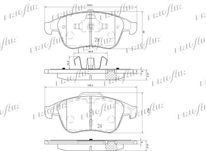 Frigair PD09.509 - Brake Pad Set, disc brake autospares.lv