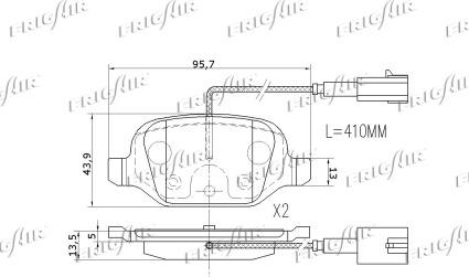 Frigair PD04.531 - Brake Pad Set, disc brake autospares.lv