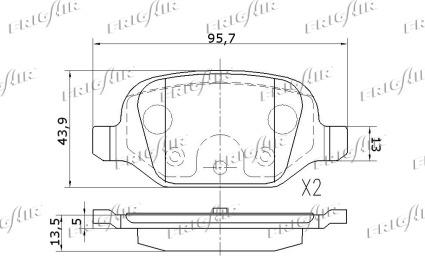 Frigair PD04.531 - Brake Pad Set, disc brake autospares.lv