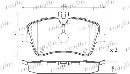 Frigair PD06.501 - Brake Pad Set, disc brake autospares.lv