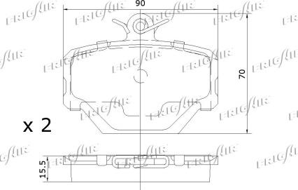 Frigair PD06.502 - Brake Pad Set, disc brake autospares.lv