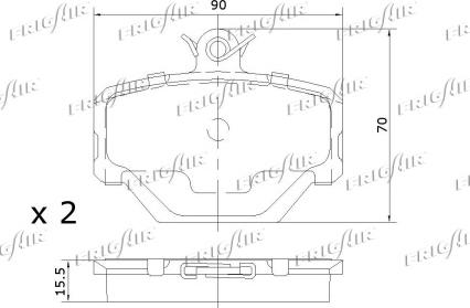 Frigair PD06.502 - Brake Pad Set, disc brake autospares.lv