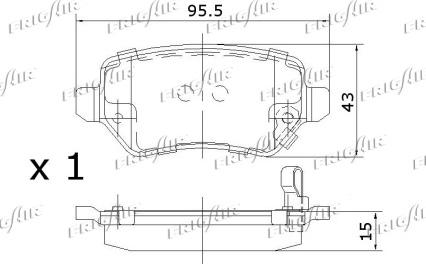 Frigair PD07.507 - Brake Pad Set, disc brake autospares.lv