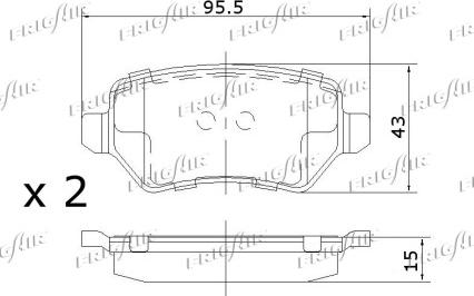 Frigair PD07.507 - Brake Pad Set, disc brake autospares.lv