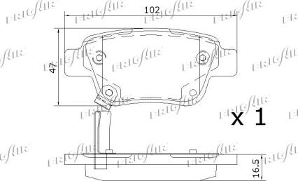 Frigair PD15.504 - Brake Pad Set, disc brake autospares.lv