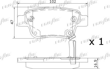 Frigair PD15.504 - Brake Pad Set, disc brake autospares.lv