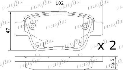 Frigair PD15.504 - Brake Pad Set, disc brake autospares.lv