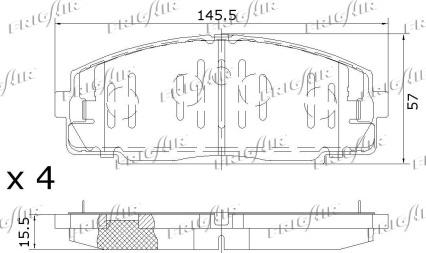 Frigair PD15.517 - Brake Pad Set, disc brake autospares.lv