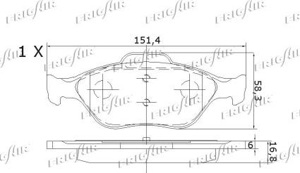 Frigair PD15.523 - Brake Pad Set, disc brake autospares.lv