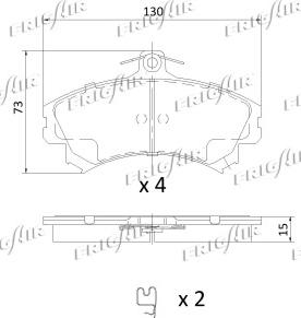 Frigair PD16.501 - Brake Pad Set, disc brake autospares.lv