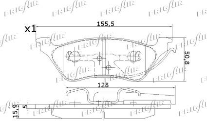 Frigair PD18.504 - Brake Pad Set, disc brake autospares.lv