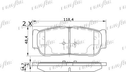 Frigair PD34.501 - Brake Pad Set, disc brake autospares.lv